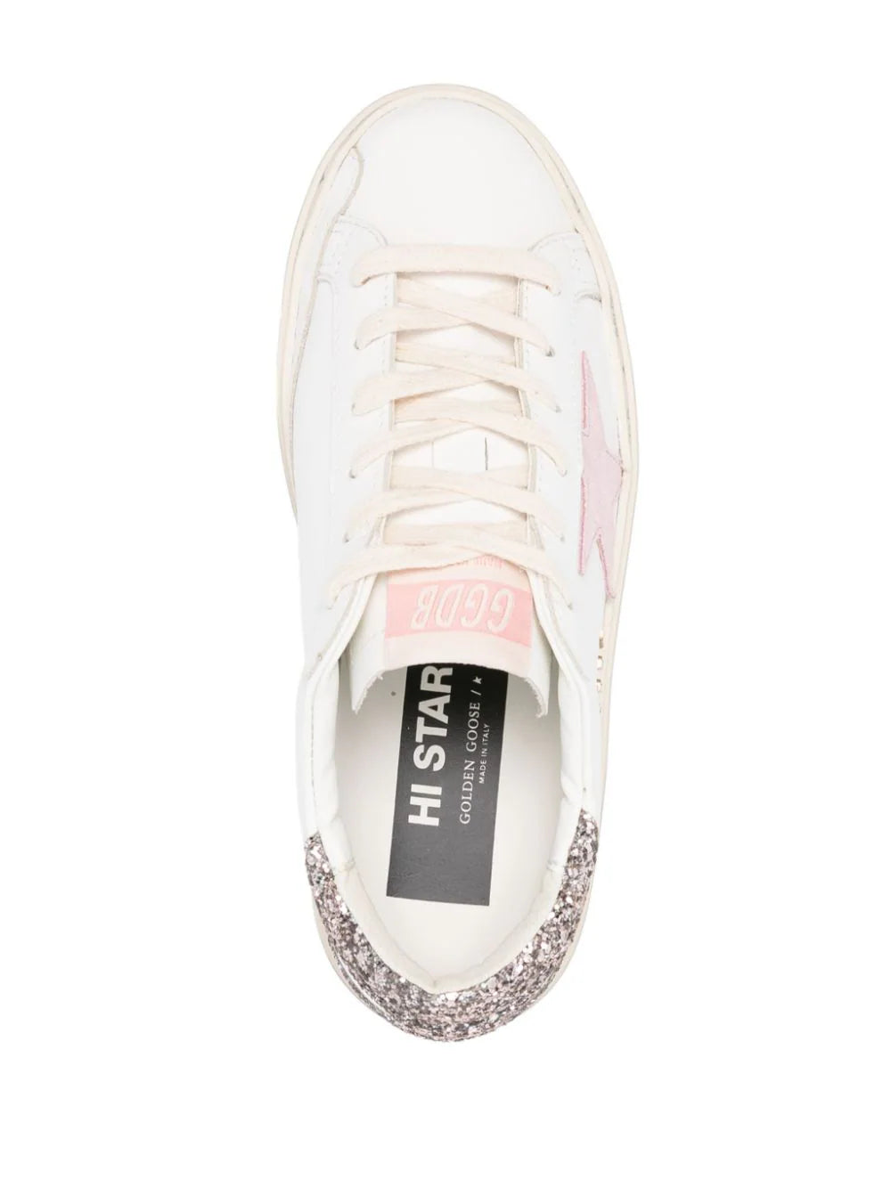 Pink star golden goose on sale