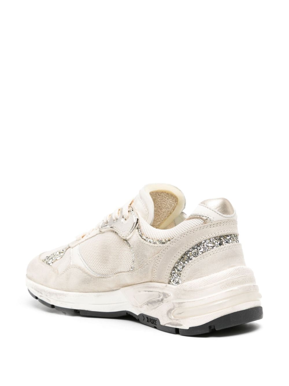 Running Dad Sneaker - Cream/Gold/Silver