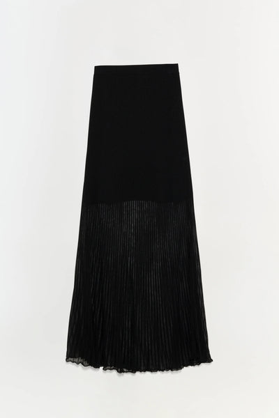 Gennie Knit Midi Skirt - Black