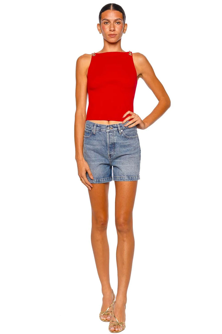 Georgette Top - Red
