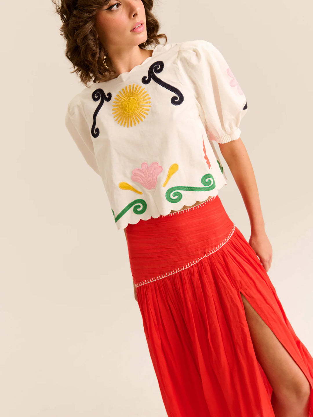 Lara Blouse - White Multi