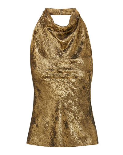 Devonne Lame Top - Brass