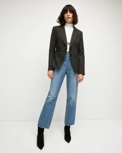 Somner Herringbone Dickey Jacket - Loden Black