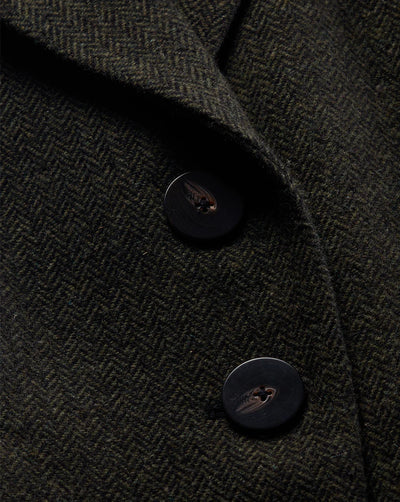 Somner Herringbone Dickey Jacket - Loden Black