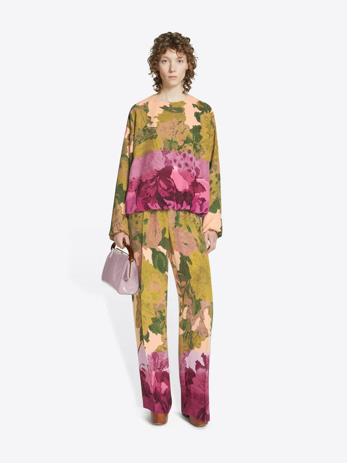 Jacquard Cocoon Top - Poppy Bouquet