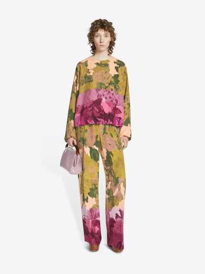 Jacquard Cocoon Top - Poppy Bouquet