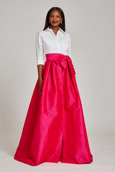 Taffeta Shirt Gown - More Colors Available