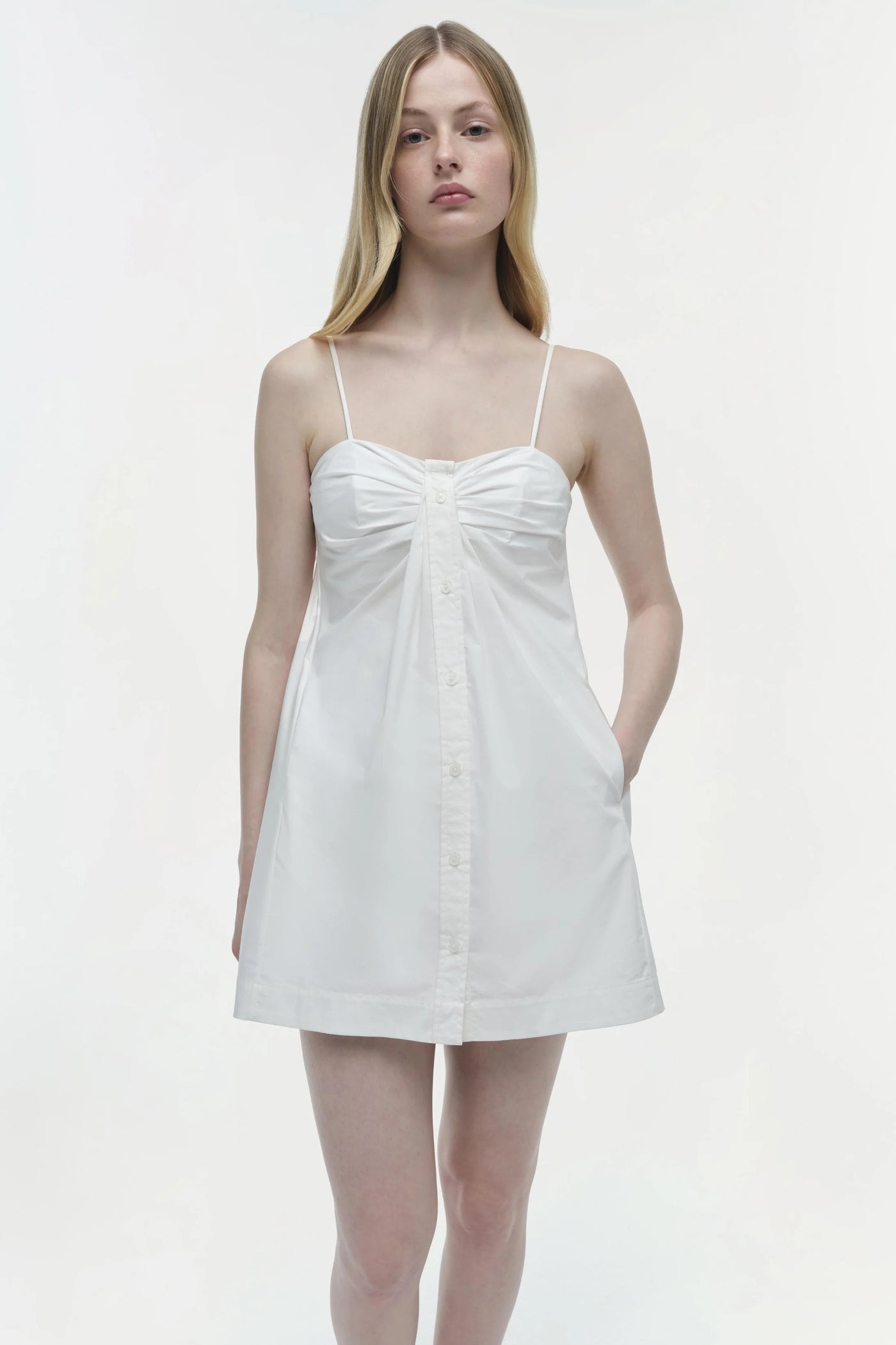 Kendall Cotton Mini Dress - White