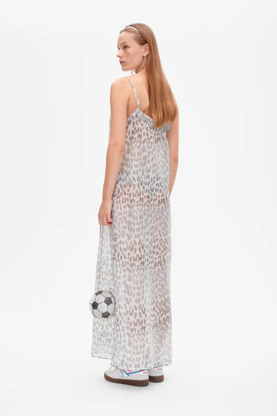 ALVINE DRESS - Grey Office Leopard