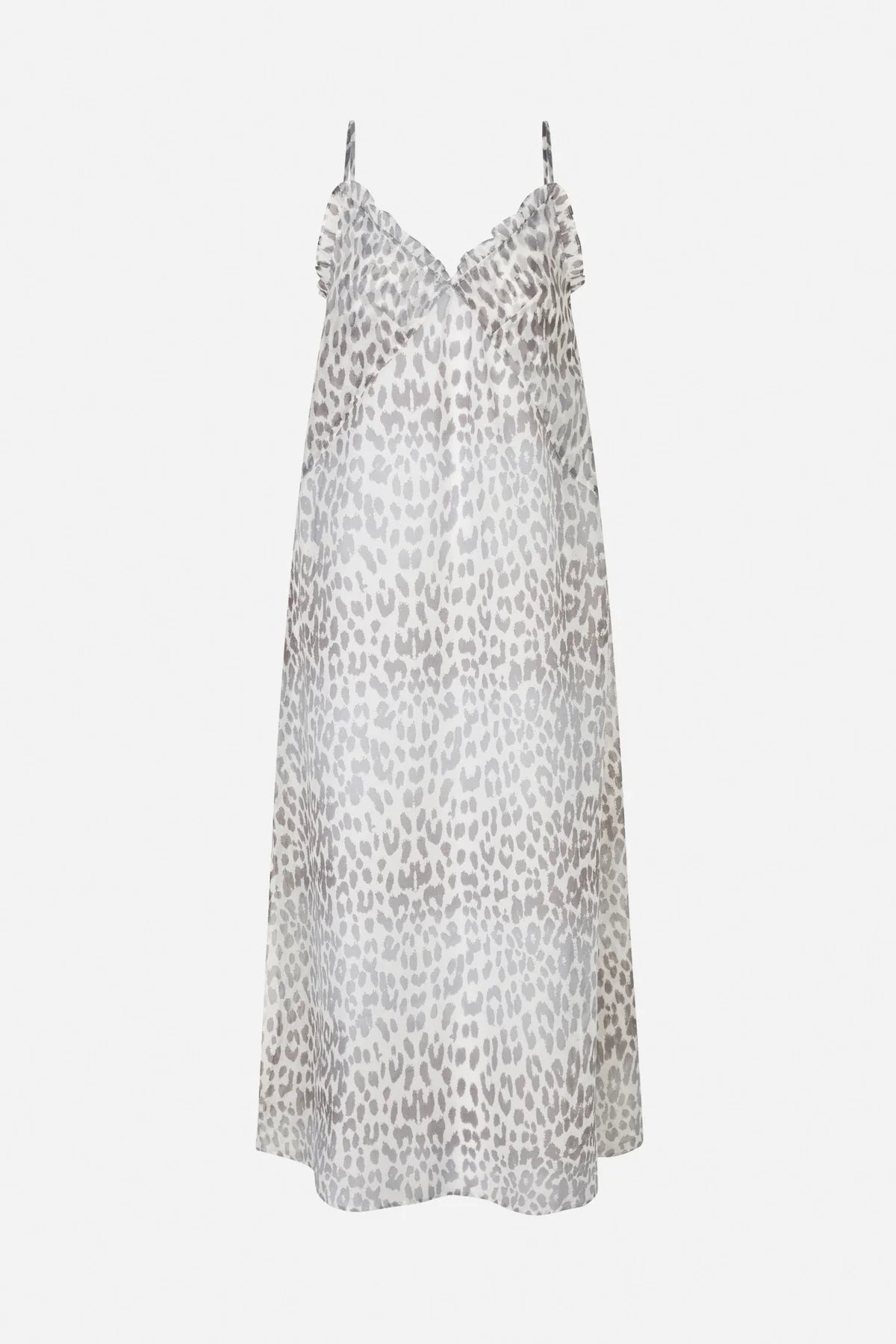 ALVINE DRESS - Grey Office Leopard