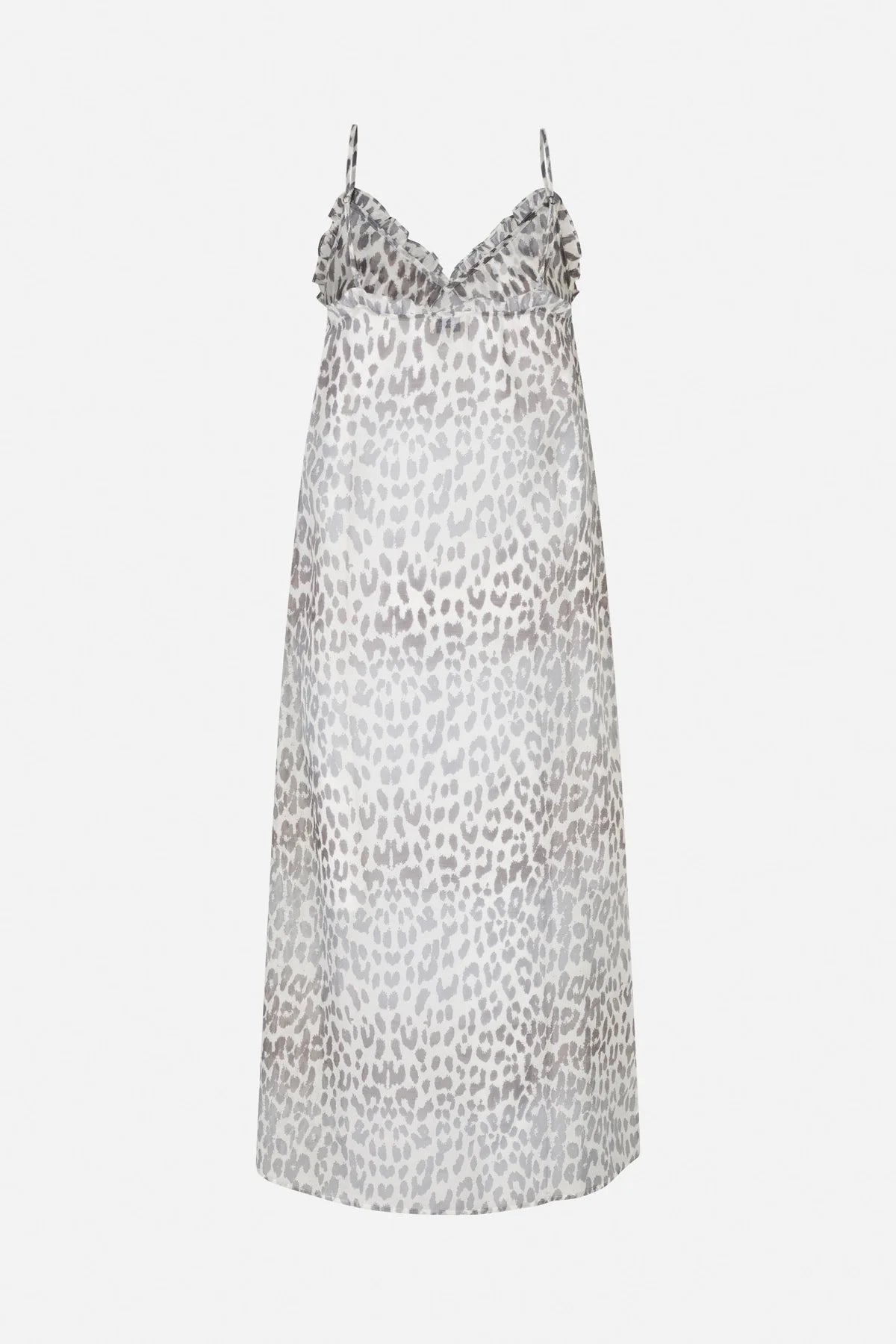 ALVINE DRESS - Grey Office Leopard