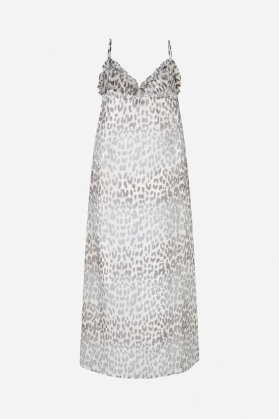 ALVINE DRESS - Grey Office Leopard