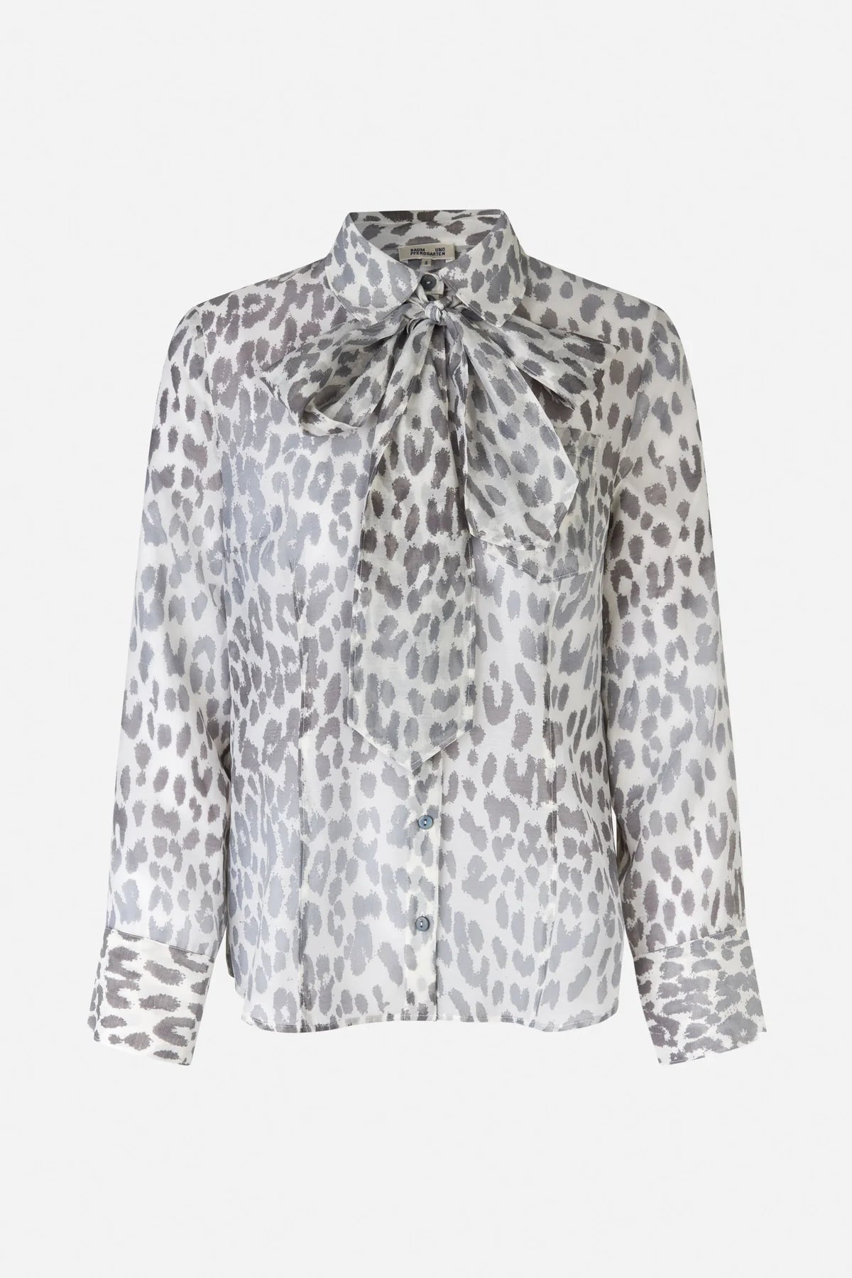MIRANDA SHIRT - Grey Office Leopard