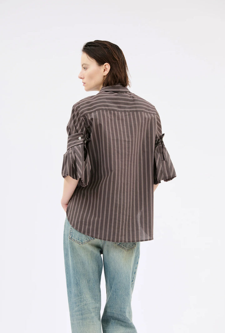 Men's Stripe Shirt - Brown Stripe