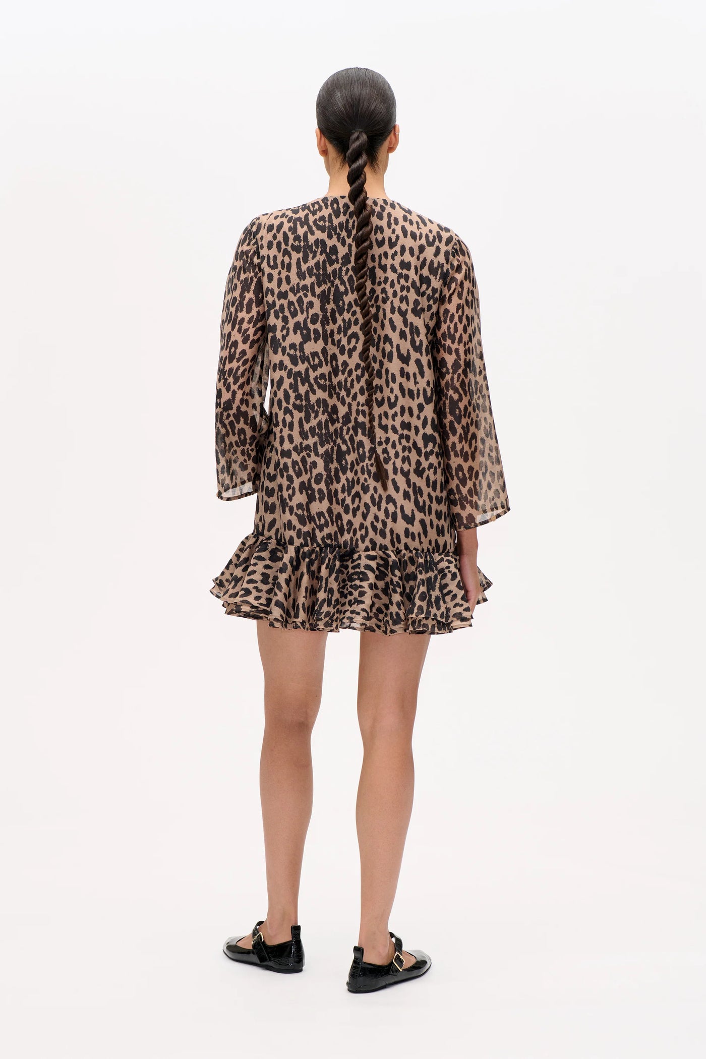 AGNEL Dress - Camel Leopard