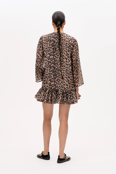 AGNEL Dress - Camel Leopard