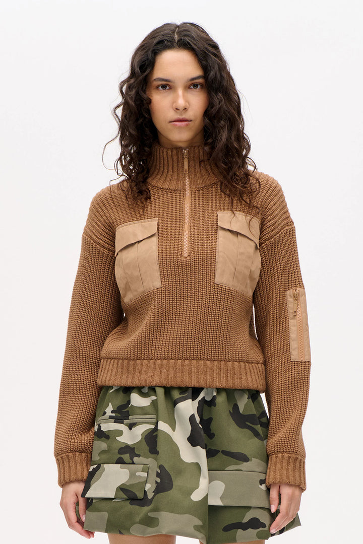 CLYDE Sweater - Mocha/Camel