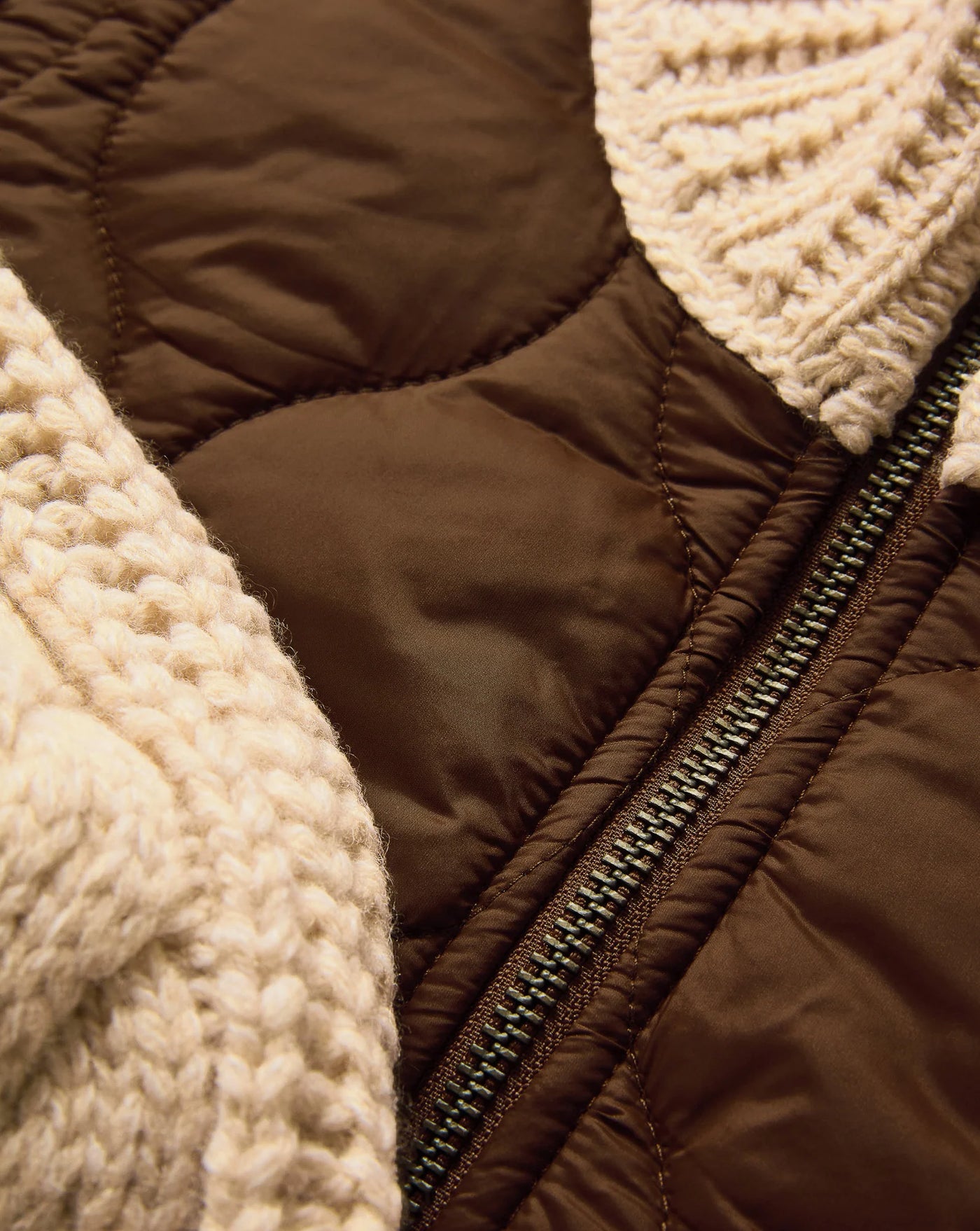 Patra Knit-Sleeve Quilted Jacket - More Colors Available