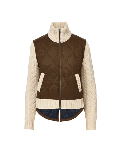 Patra Knit-Sleeve Quilted Jacket - More Colors Available