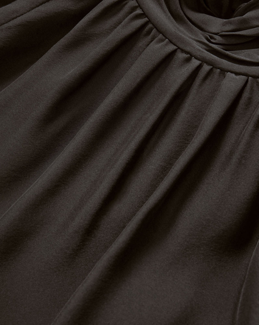 Alyssa Silk Turtleneck Blouse - Black