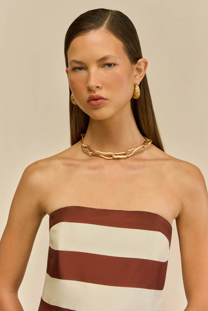 RHETT TOP - Large Saddle Stripe