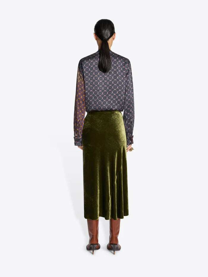 Midi draped skirt - Khaki