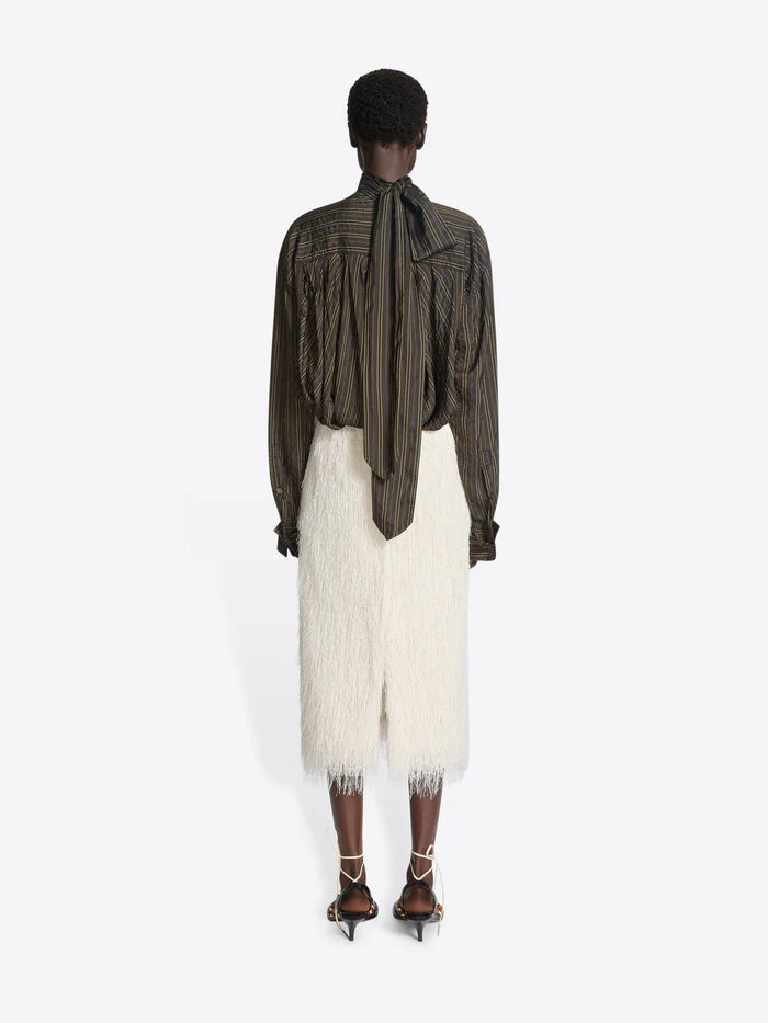 Fringed skirt - White