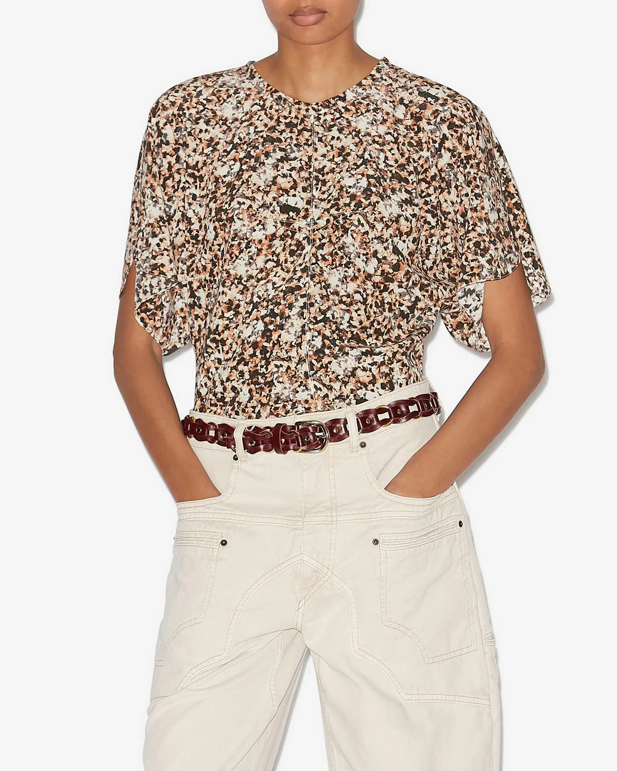 Karlita Top - Ochre/Ecru