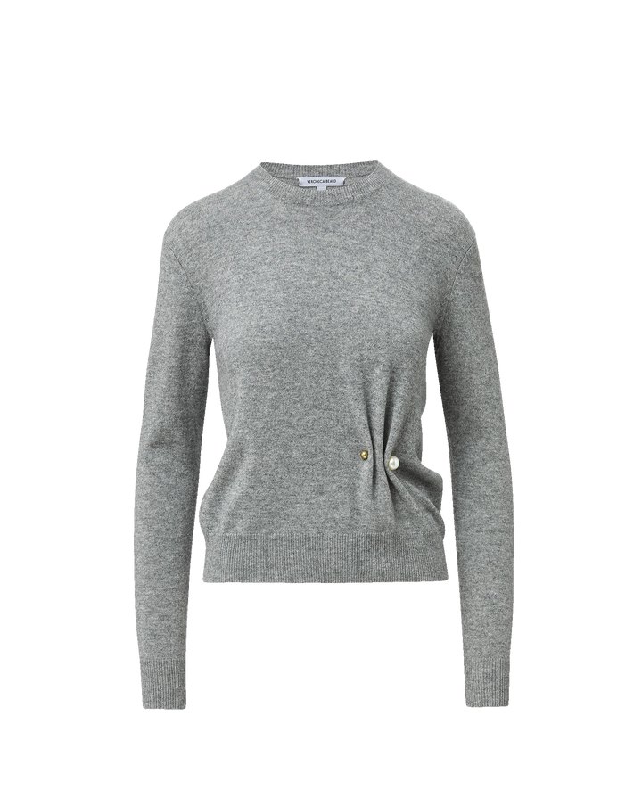 Frankie Brooch Pullover - Grey