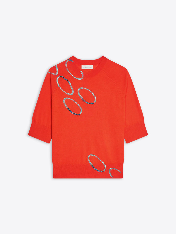 Tuan Embellished Sweater - Red