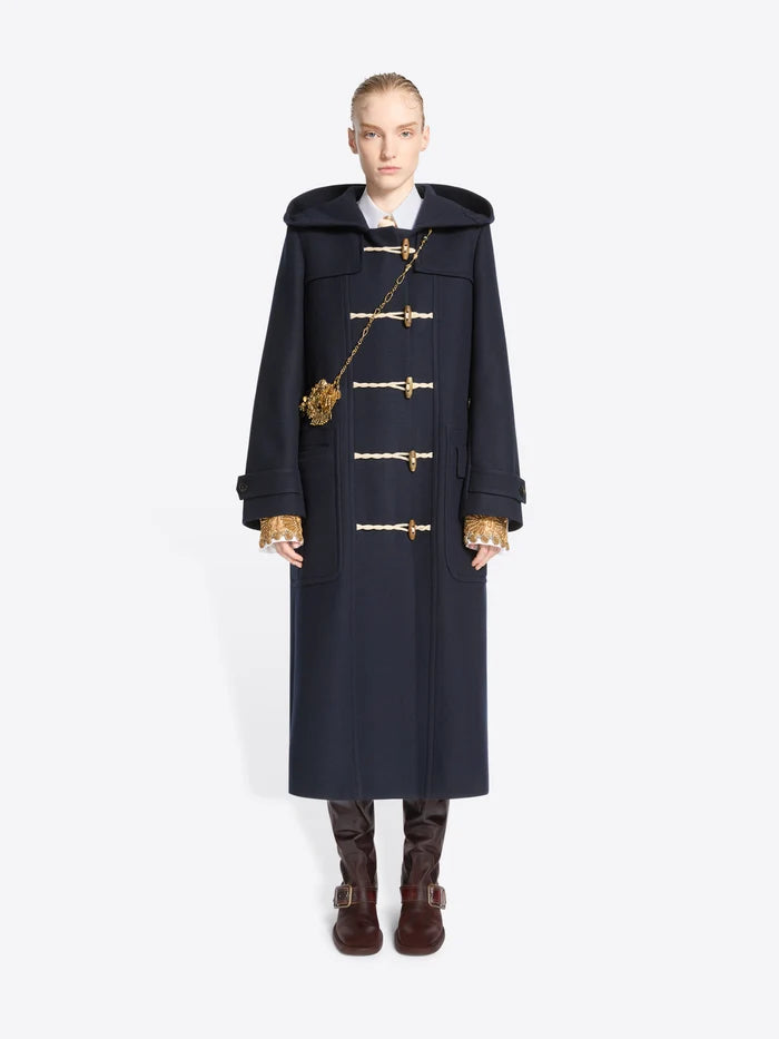Navy Wool Duffle Coat
