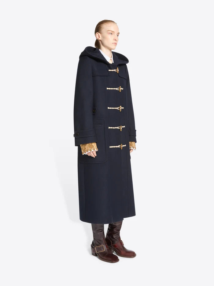 Navy Wool Duffle Coat