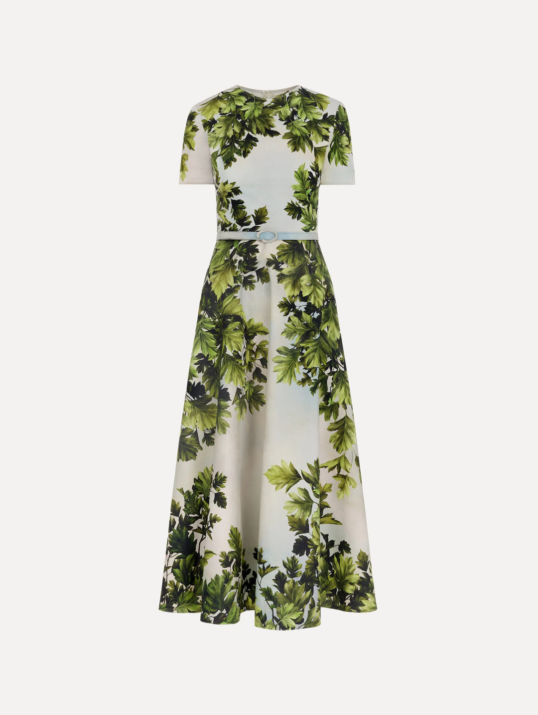 oscar midi dress green Oscar de La Renta Off-shoulder Halterneck Midi Dress