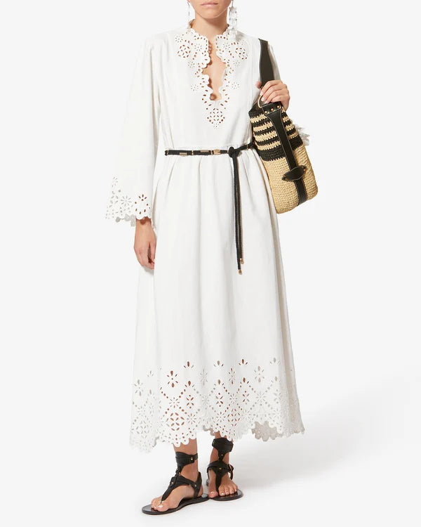 Bayia Raffia Shoulder Bag - Ivory/Black