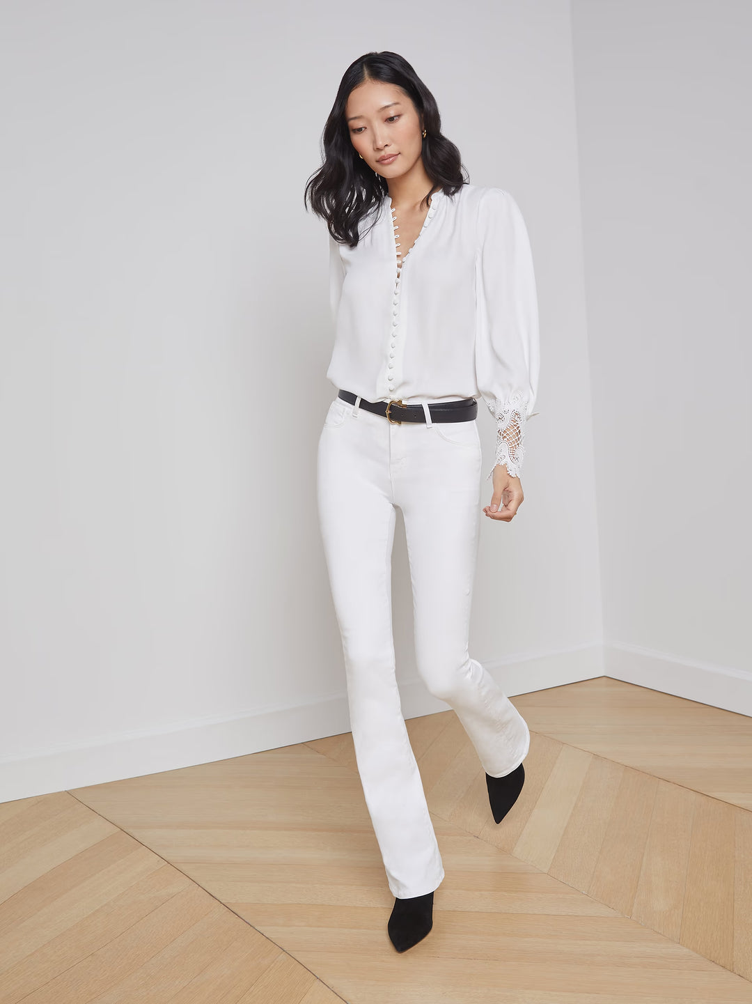 Selma Sleek Baby Bootcut - White
