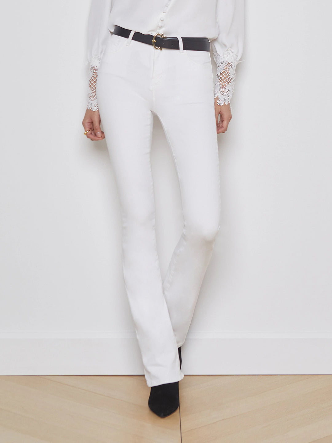 Selma Sleek Baby Bootcut - White
