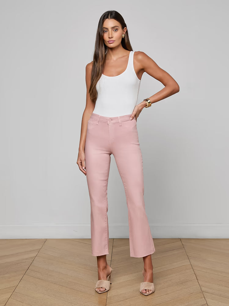 Kendra Crop Flare - Light Pink