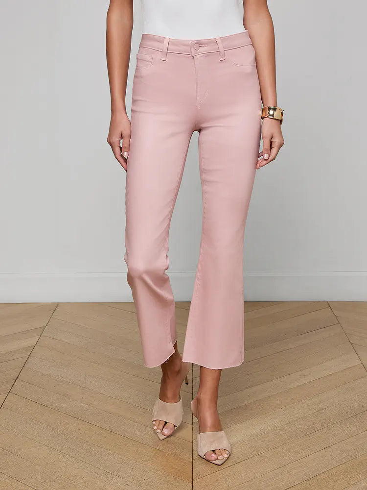 Kendra Crop Flare - Light Pink