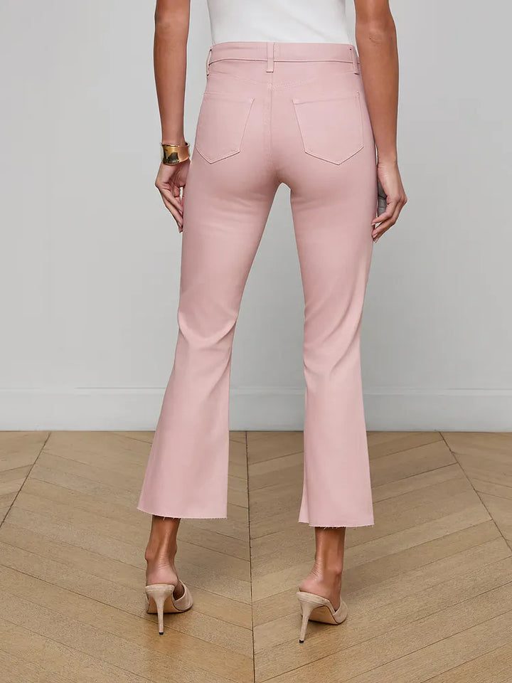 Kendra Crop Flare - Light Pink