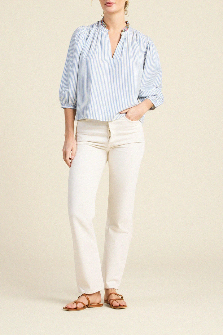 Orly Blouse - Navy Print