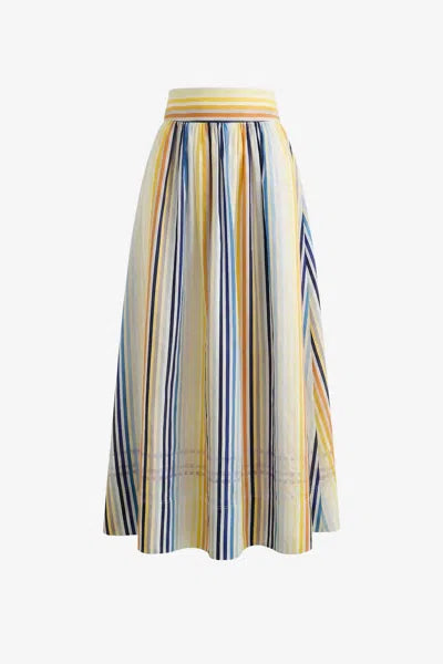 Gwyneth Midi Skirt - Blue Multi