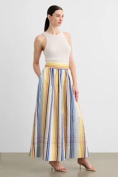 Gwyneth Midi Skirt - Blue Multi