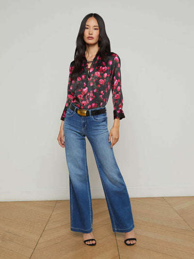 Joanne Low-Rise Wide-Leg Jean - Palermo