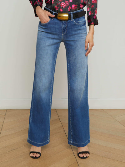 Joanne Low-Rise Wide-Leg Jean - Palermo