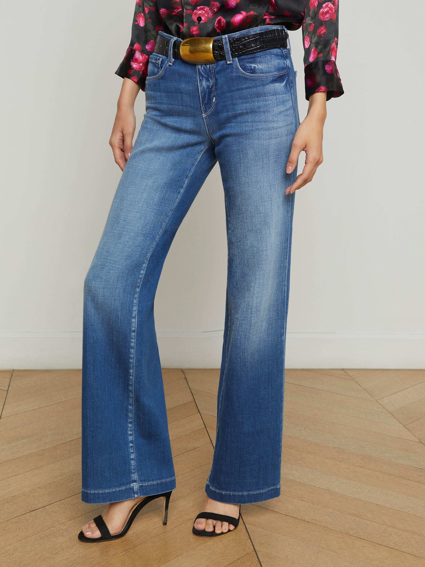 Joanne Low-Rise Wide-Leg Jean - Palermo