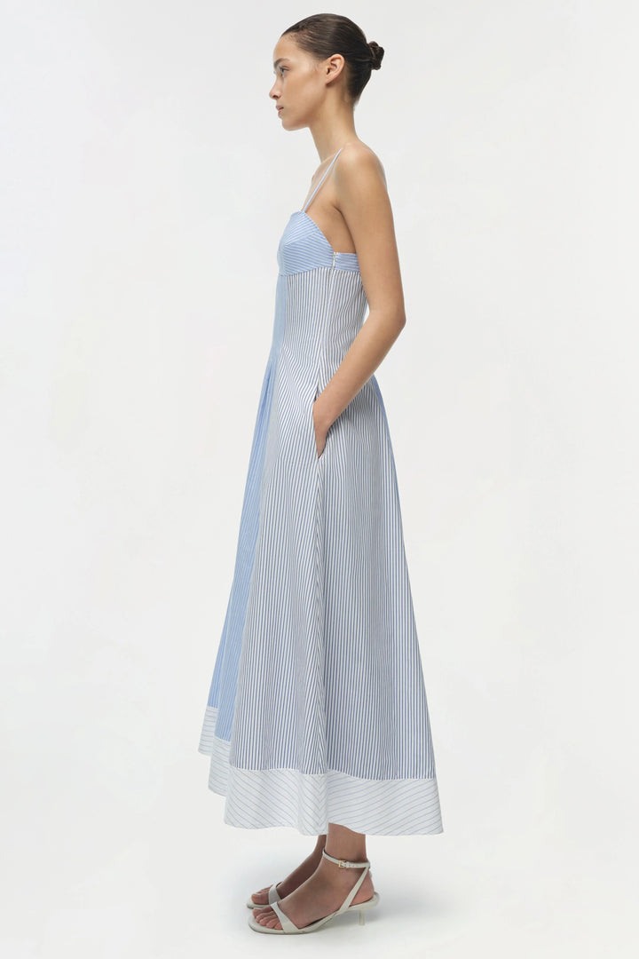 Chamberlain Cotton Midi Dress - Blue Multi