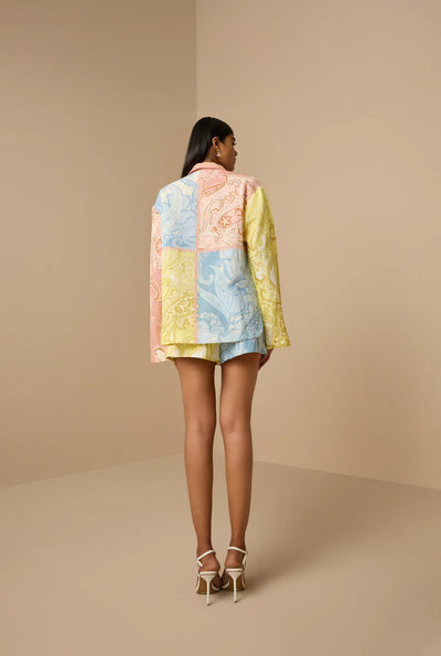 FIZA PAISLEY SHORTS - Pastel Multi