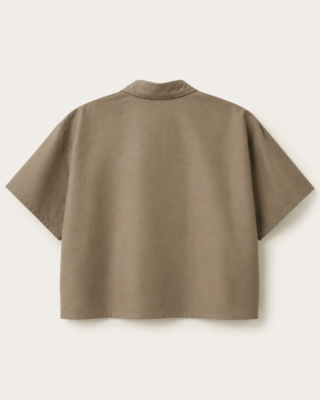 Dušan Washed Cotton Mock-Neck Top in Sand