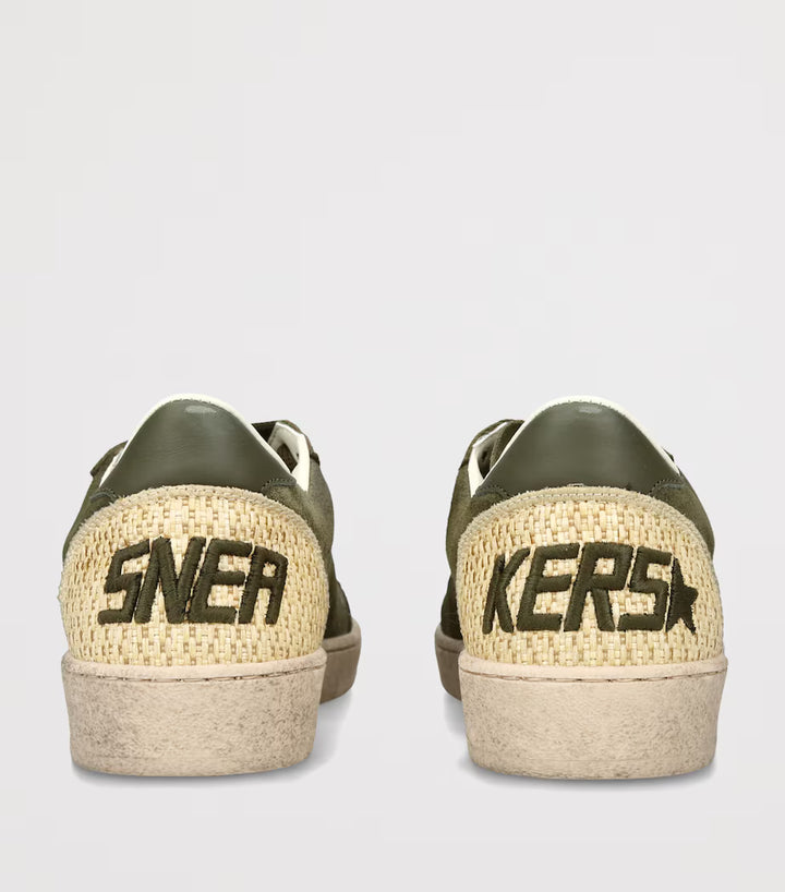 Ball Star Sneaker – Olive Suede & Glitter Star