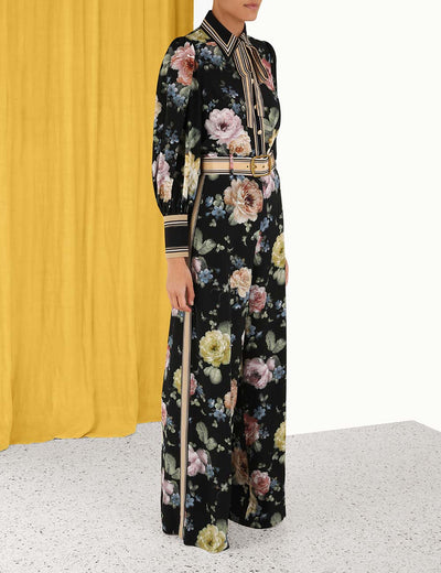 LUMINOSITY TROUSER - Multi Floral Black